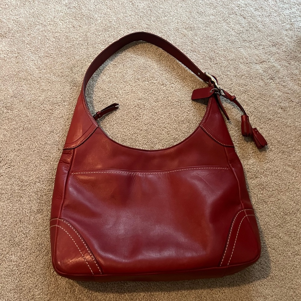 Coach Hamilton Hobo Shoulder Bag in Red